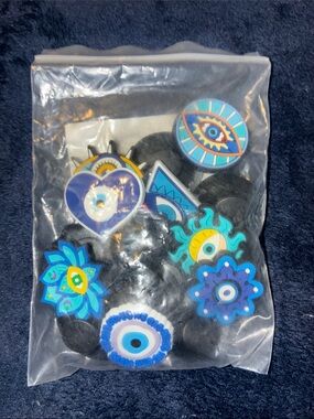 For Crocs Blue Evil Eye Shoe Charms - Assorted Decorative Jibbitz